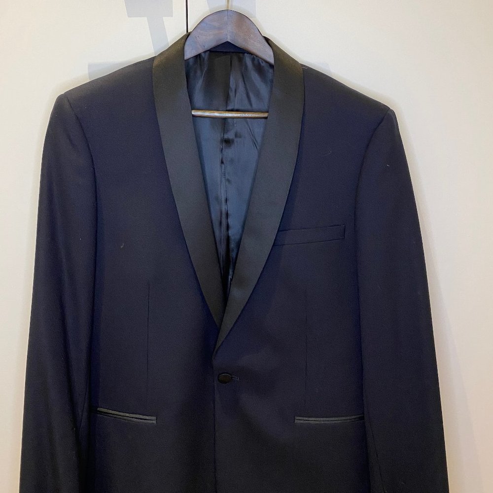 Sandro Navy Shawl Collar Tuxedo - 54 & 42